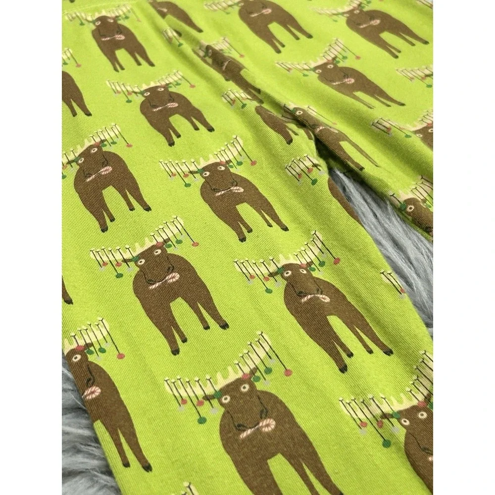 Kickee Kids Unisex Bamboo Holiday Reindeer‎ Moose Jammy Set Size 5